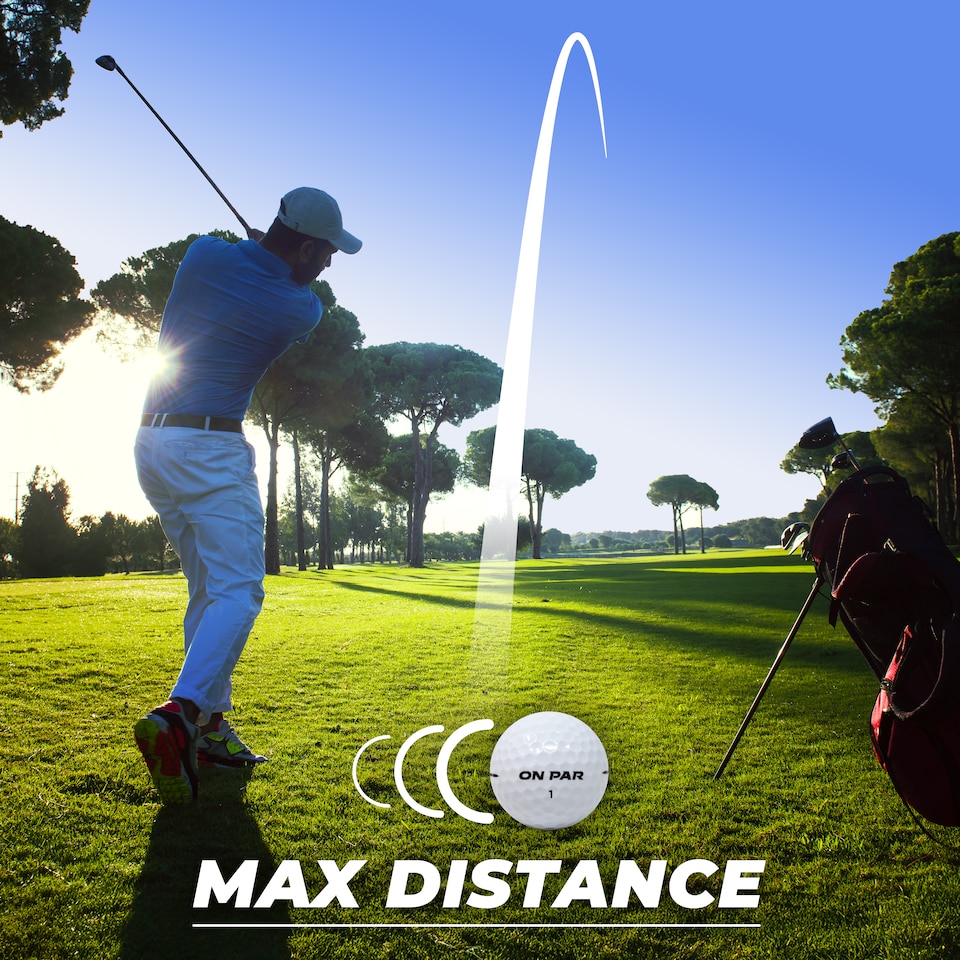 image 1 of On Par Distance Max Golf Balls - 12 Pack | White