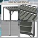 image 4 of Outsunny Metal Pergola Patio Sun Shelter Grape Tent Retractable Canopy UV Cut