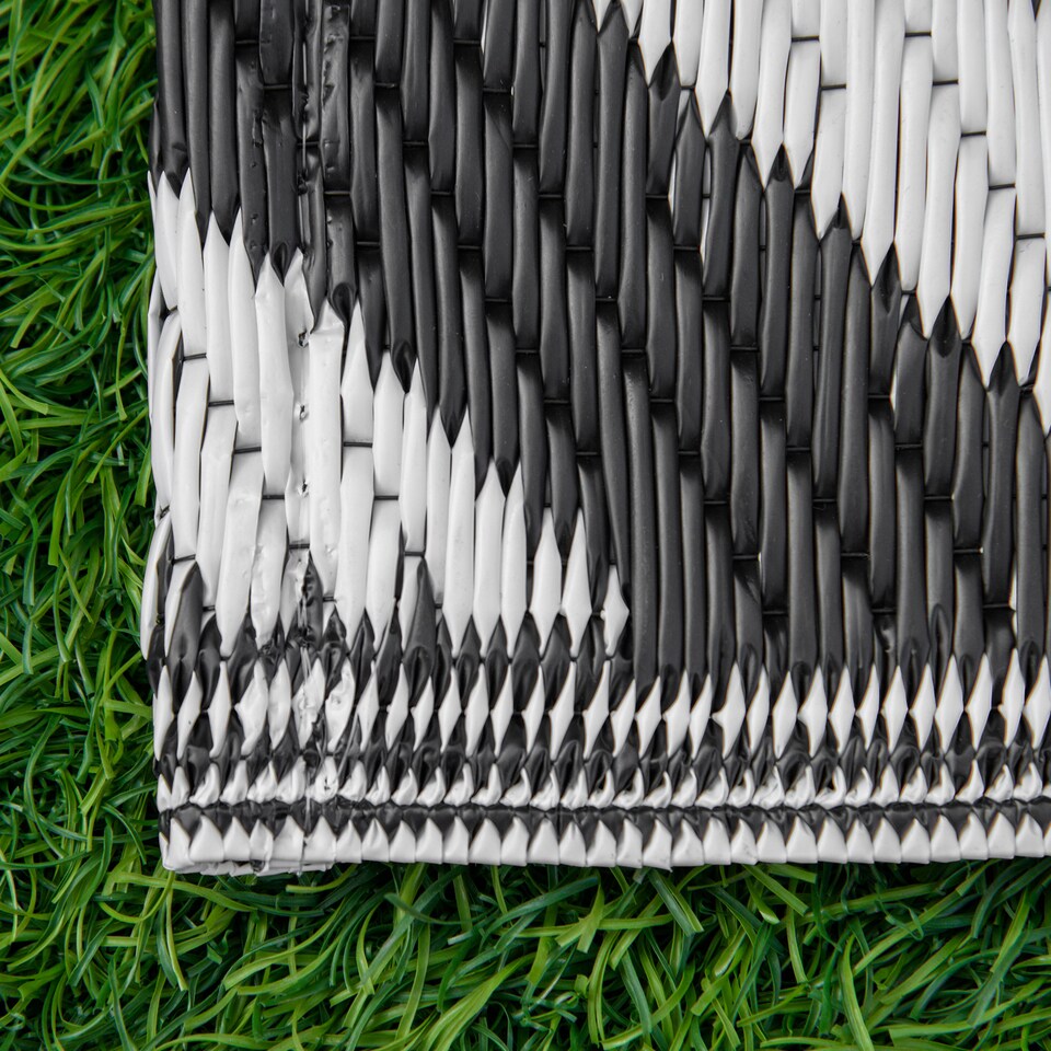 image 1 of Outsunny 152x243cm Reversible Outdoor Rug Portable Straw RV Camping Mat