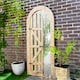 image 2 of Primrose Arched Wooden Glass Illusion Mirror Gate Outdoor 180cm x 60cm