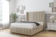 image 3 of Sloomy Hargrave Almond Coniston Divan Bed Base 2 Drawers Foot-End With 54 Inch Wingback Headboard & 12 Inch Matching Footboard | Cream | Almond | Super King | 1