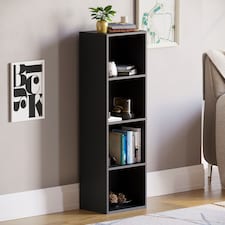Vida Designs Oxford 4 Tier Cube Bookcase Display Storage, Black