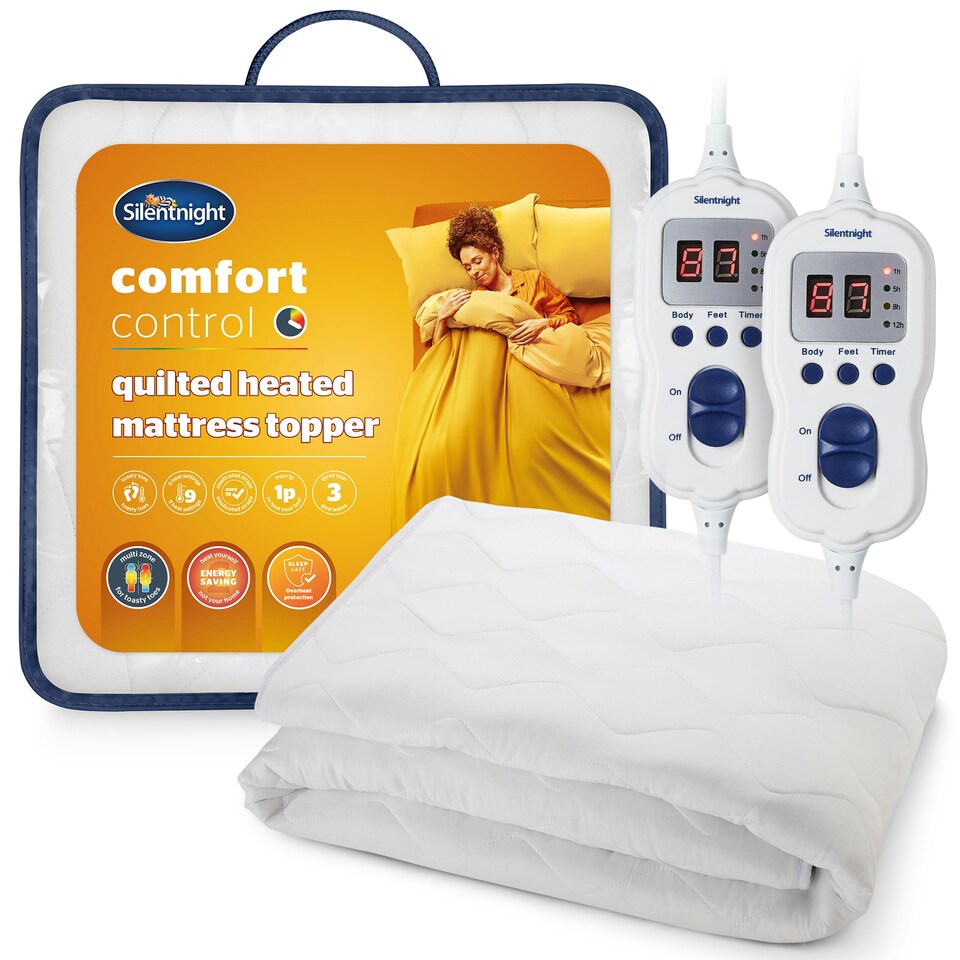 image 1 of Silentnight Multi Zone Quilted Heated Mattress Topper, Electric Topper, Super King