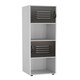 image 5 of 4 -Cube Tall Shelving Unit With Metal Doors Brown | Brown / Black