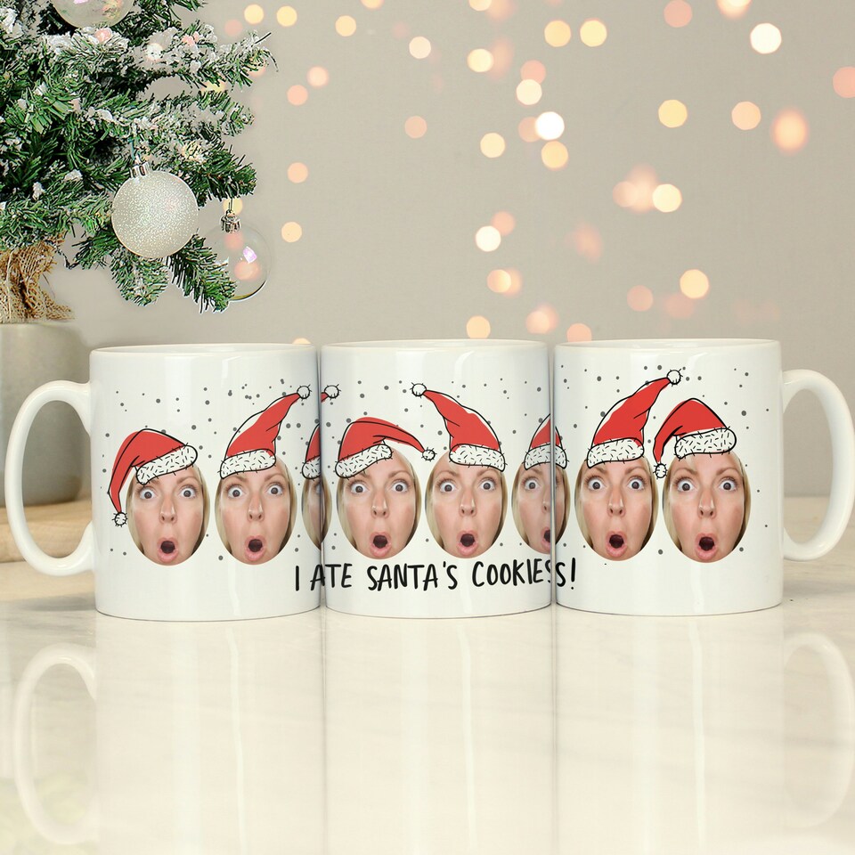 image 1 of Personalised Photo Upload Santa Mug White