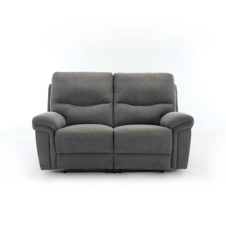 image 1 of Fosse 2 Seater Manual Recliner Sofa Grey | Dark Grey