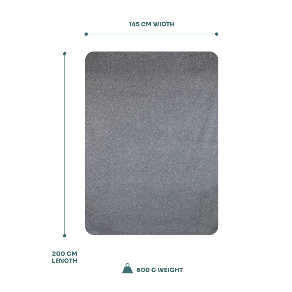 image 1 of Myga Grey Fleece Yoga Blanket - Grey