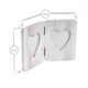 image 3 of Nicola Spring Rustic Hearts Folding 2 Photo Frame - 4 x 6" - White