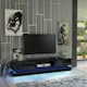 image 4 of TV Unit 180cm Black Gloss Fronts Black Matt Body with LED Platform Black