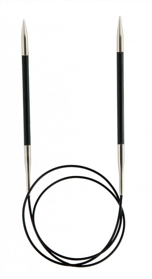 KnitPro Karbonz: Knitting Pins: Circular: Fixed: 80cm x 2.50mm in Black