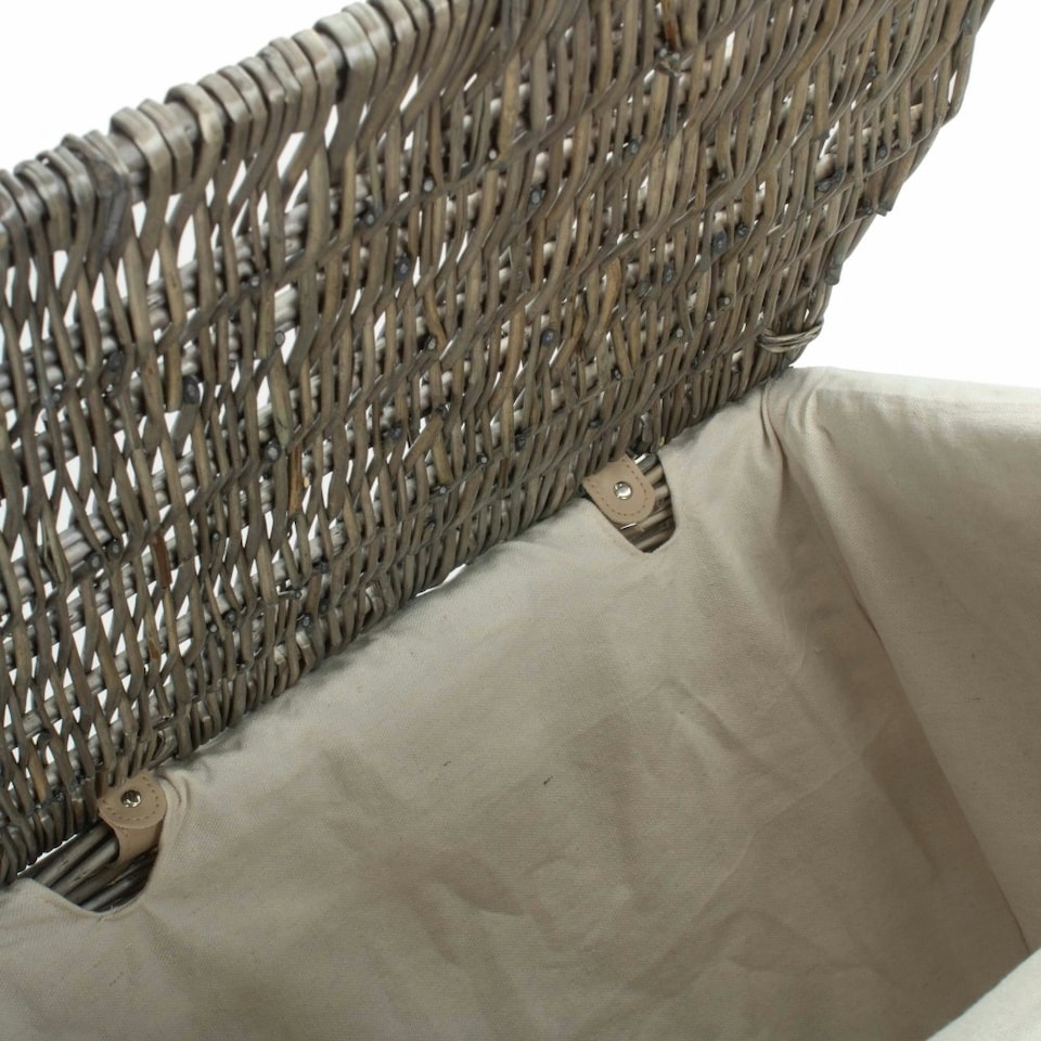 image 1 of Laundry Storage Basket Set of 2 | White | White