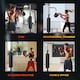 image 6 of HOMCOM 4-in-1 Boxing Punching Bag Free Standing with 2 Speed Balls, 360° Relax Bar, PU-Wrapped Boxing Bag and Fillable Base, 160-230cm Adjustable Height Black