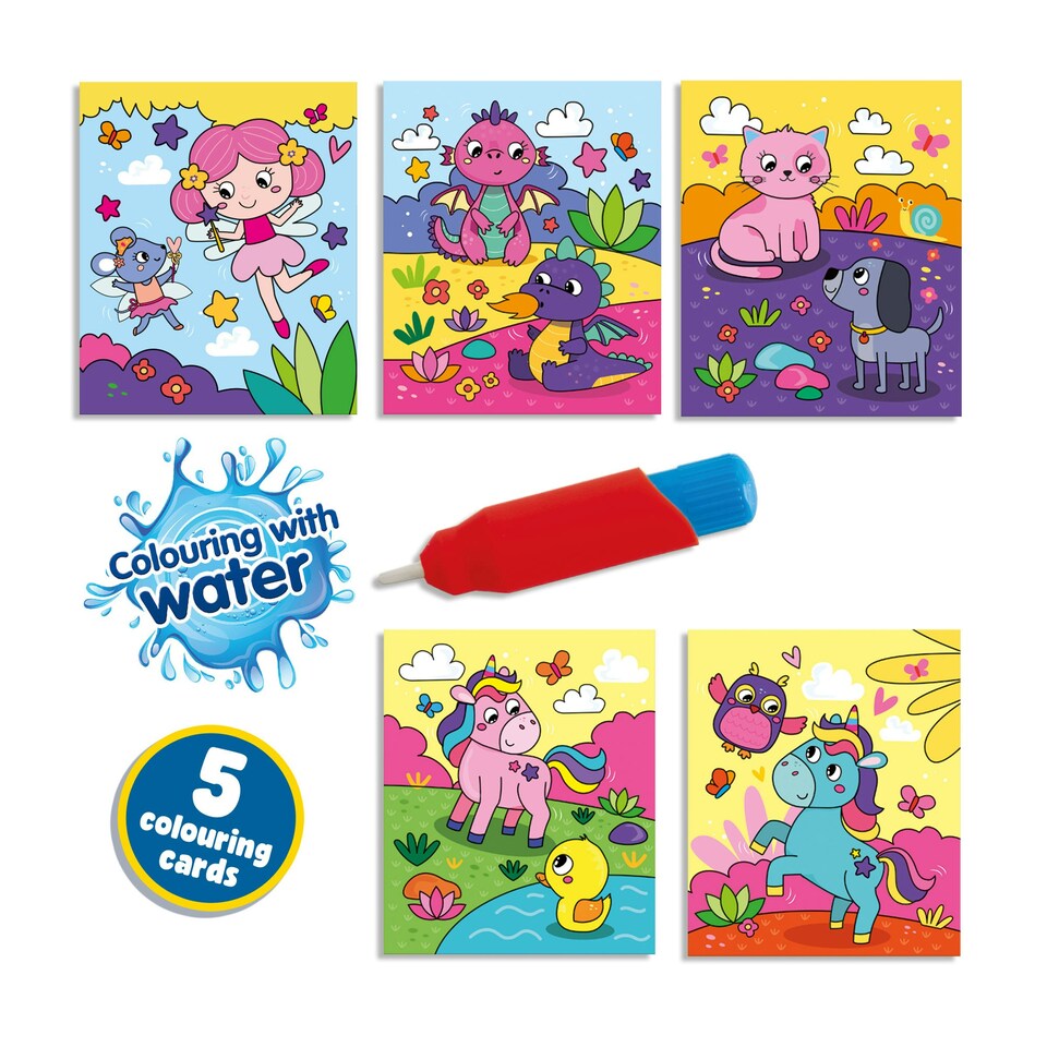 image 1 of SES Creative Colouring with Water Book with Water Brush - Fantasy