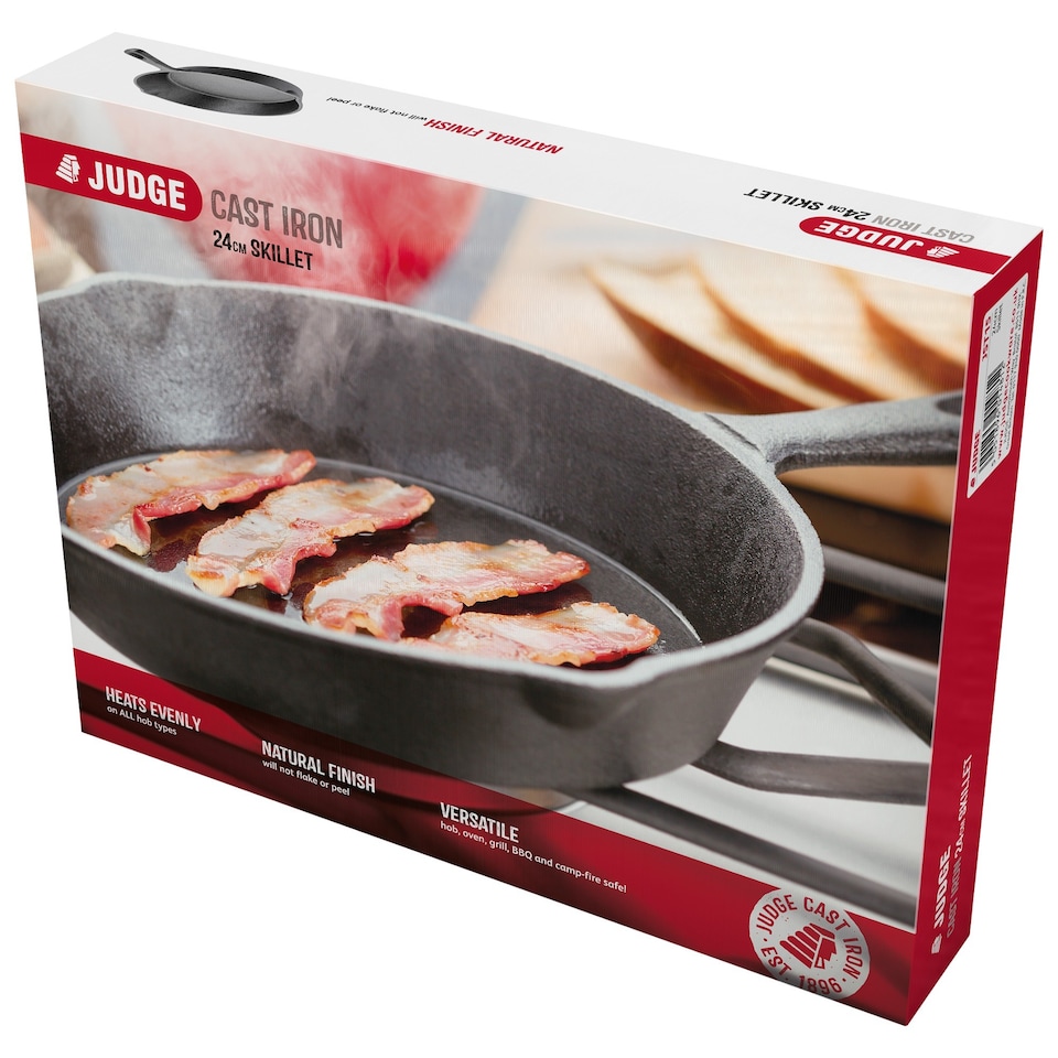 image 1 of Judge 24cm Cast Iron Skillet Fry Pan for All Hobs