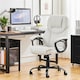 image 2 of Yaheetech Faux Leather Executive Office Chair with Ergonomic High Back | White