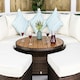 image 5 of GIardino 3-in-1 Rattan Garden Sofa Daybed Set Water Resistant Assembled Brown | Ivory