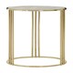 image 1 of Interiors by Premier White Marble Round Side Table Gold