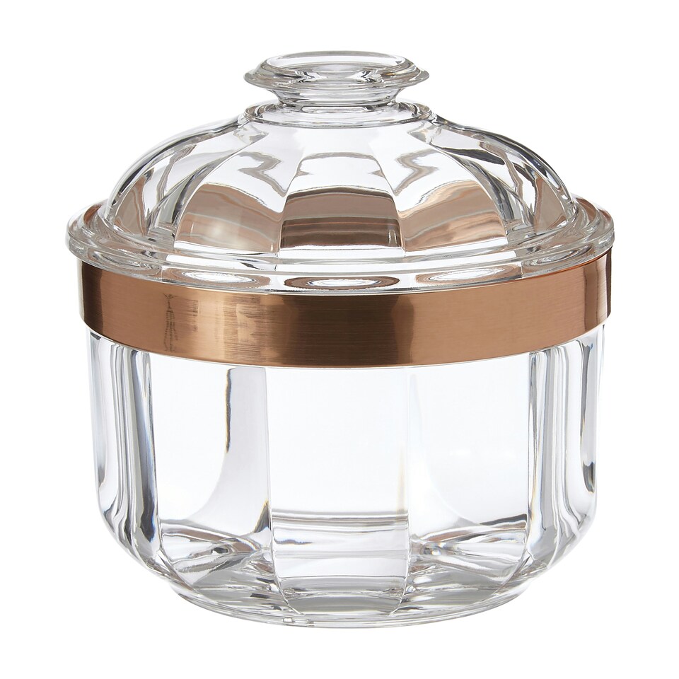 image 1 of Maison by Premier Small Rose Gold Acrylic Canister