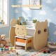 image 4 of COSTWAY Kids’ Art Table & Chair 3-in-1 Toddler Activity Table w/ Storage