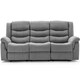 image 3 of Seattle Manual Fabric Recliner 3 Seater Sofa (Grey)