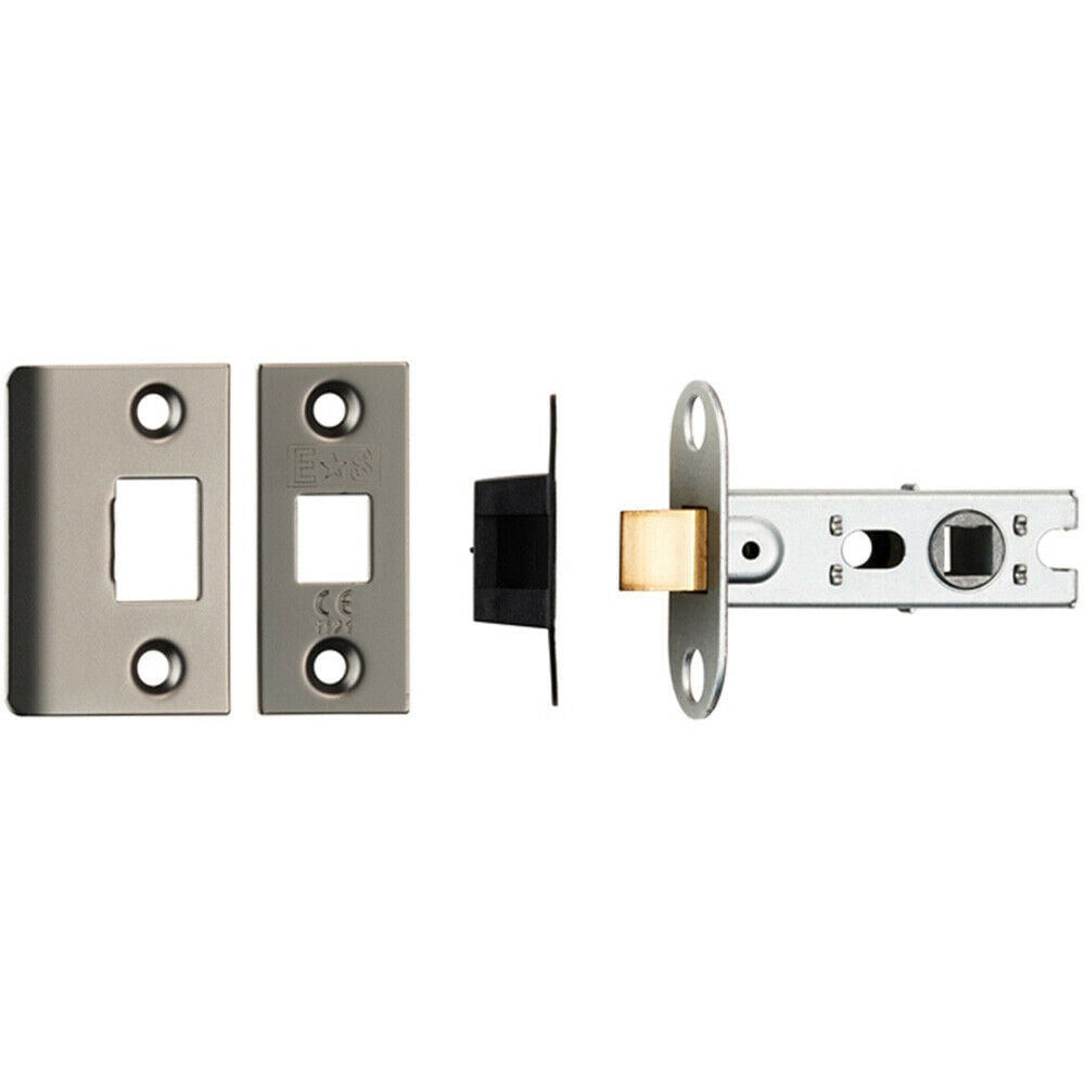 Loops 64mm Tubular Mortice Door Latch Bolt Through Square Forends Matt Bronze