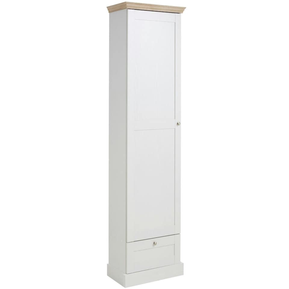 image 1 of Binz Cabinet with  1Door and 1 drawer in White Oak White | White/Oak