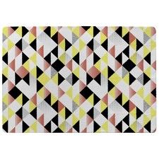 Yellow, Pink & Black Geometric Pattern (Rug) Yellow | Medium: 80x150cm