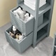 image 6 of SoBuy FRG127-SG,Narrow Bathroom Cabinet with 2 Drawers and 1 Shelf | Grey | Grey | 1