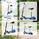 image 9 of HOMCOM Foldable Powered Scooter 120W w Adjustable Seat and Brake | Blue