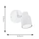 image 4 of ValueLights Benton White IP44 Bathroom Adjustable Wall Light | White