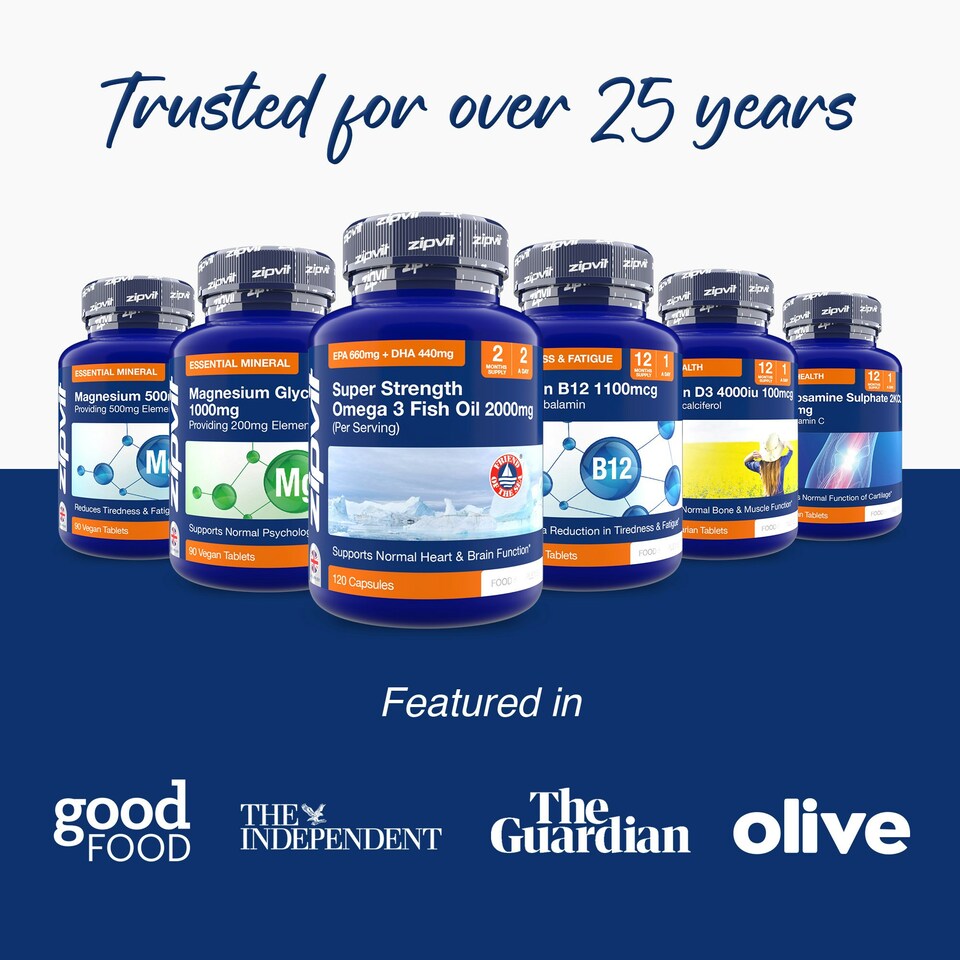 image 1 of Zipvit Ginkgo Biloba 6000mg & Siberian Ginseng 600mg with Vitamin B3 & B5, Energy & Mental Performance, 120 Vegan Tablets, 4-Month Supply