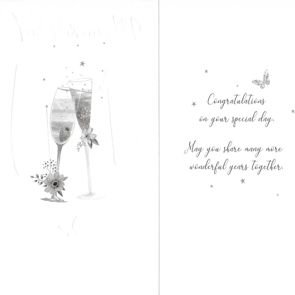 image 1 of Time To Celebrate Embellished Champagne Mum & Dad Anniversary Card