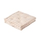 image 1 of Homescapes Cotton Gingham Check Beige Floor Cushion - 40 x 40 cm | Cream | Beige | 40 x 40 cm