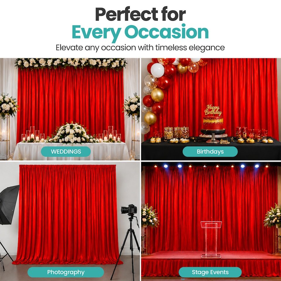 image 1 of 3x3m Spandex Backdrop Photography Background Drapes with Rod Pocket