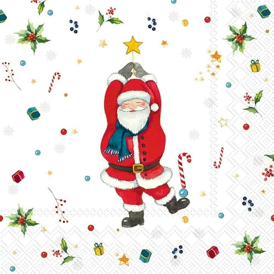 IHR  Santas Look Cocktail Napkins 25cm 3ply  20 Pack