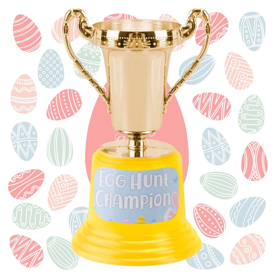 image 1 of PMS Gold Easter Egg Hunt Trophy Plush 13cm x 7cm - 1 Each