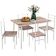 image 1 of HOMCOM 5 Piece Dining Table and Chairs Set, Space Saving Table
