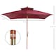 image 7 of Outsunny 3M Garden Parasol Patio Bamboo Sun Umbrella Sun Shade Outdoor Canopy