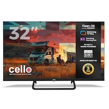 Cello CTrav-32TZ 32" Smart Samsung Plus 12-Volt Traveller TV with Gaming Hub & Xbox