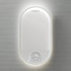 image 2 of CGC LEAH White Opal Oval Outdoor Wall Light With PIR Motion Sensor White