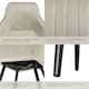 image 5 of Chair Marilyn - velvet look, quilted, continuous backrest, slim steel legs | Cream | cream/black | 2