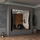 image 2 of Modern Sliding Mirrored Wardrobe 120/150/180/203cm White/Black/Grey/Oak Grey | 120cm