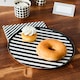 image 3 of Hootyballoo Monochrome Striped Paper Plates - Pack of 8