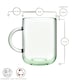 image 3 of Pasabahce Aware Iconic Recycled Glass Mugs - 330ml - Green - Pack of 2