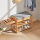 image 2 of SoBuy FSR49-N,Compact Bamboo Shoe Storage Bench with Cushion and Drawer