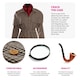 image 2 of Detective Costume with Magnifying Glass & Pipe Brown | S