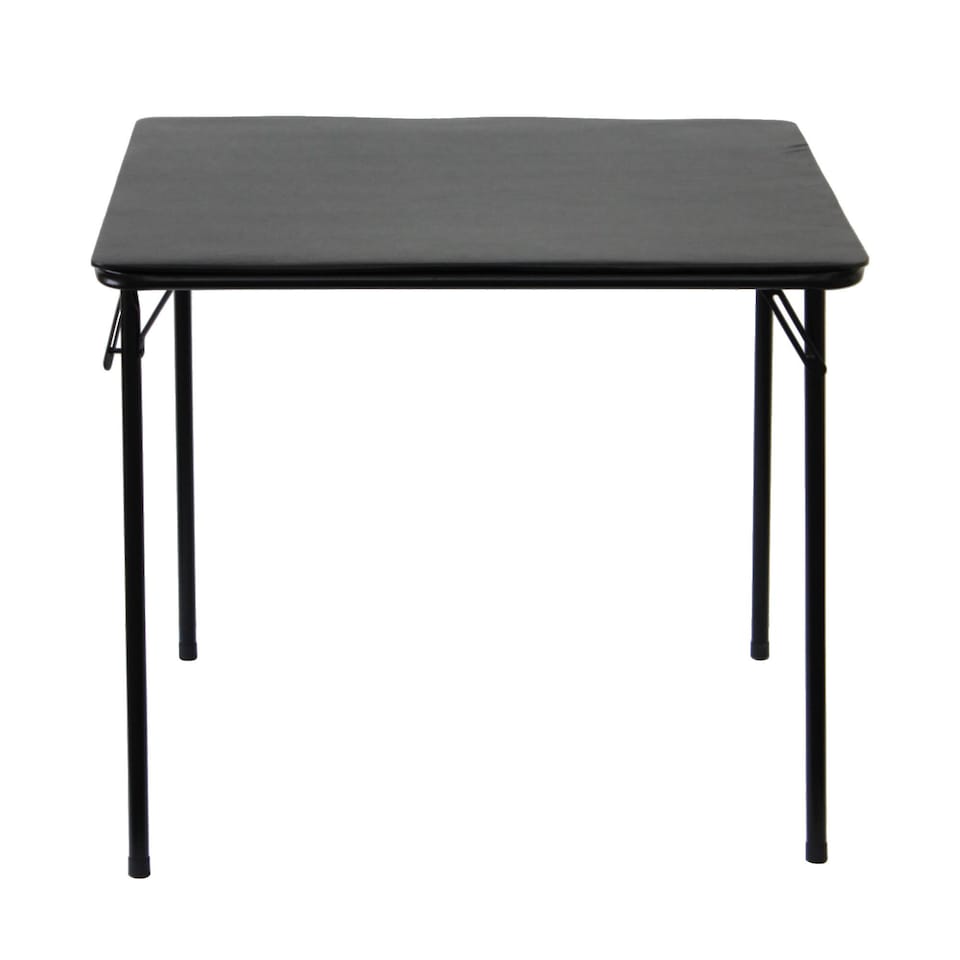 image 1 of Square Folding Standard Bridge Card Game Black Table