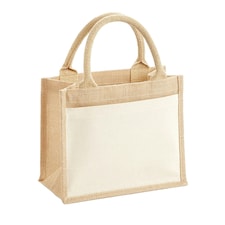 Westford Mill Jute Pocket Gift Bag - Natural - One Size