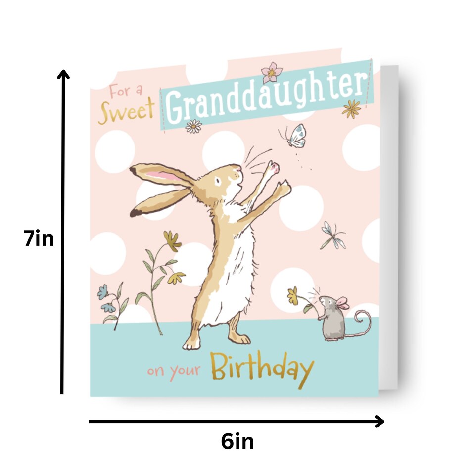 image 1 of Guess How Much I Love You Granddaughter Birthday Card
