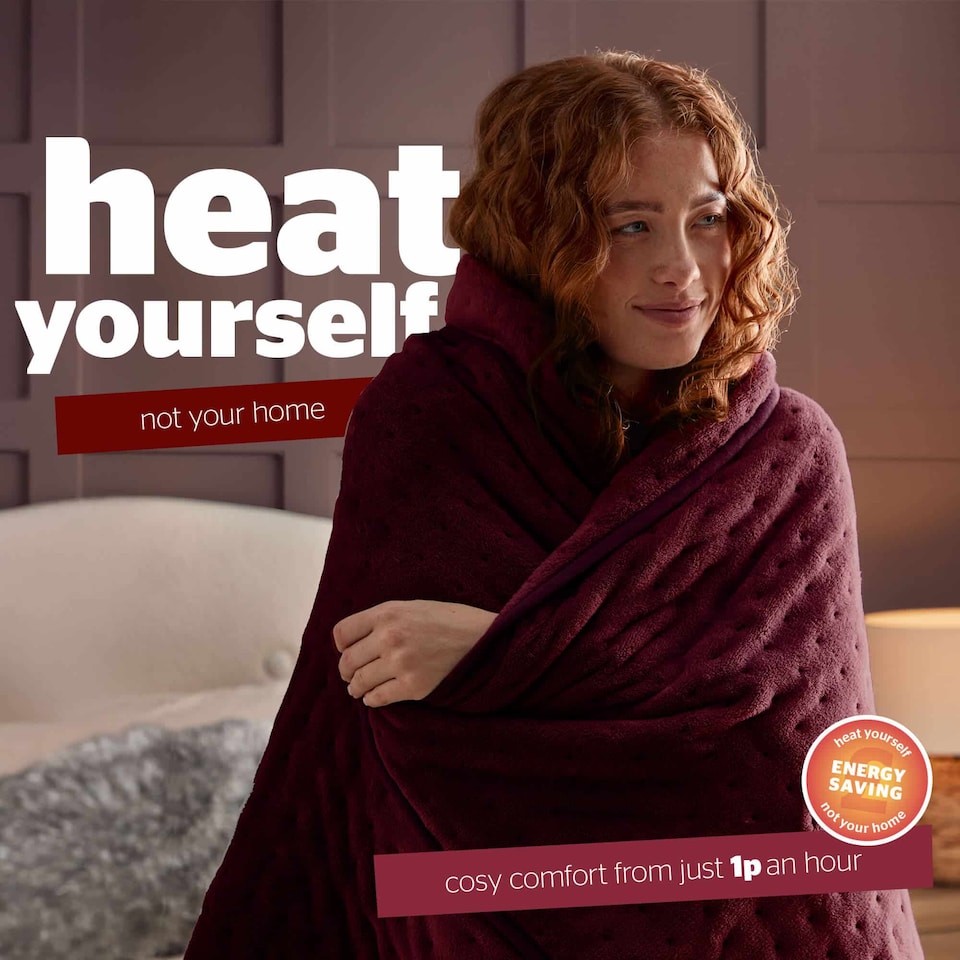 image 1 of Silentnight Luxury Heated Throw, Berry | Purple | Berry | One Size | 1